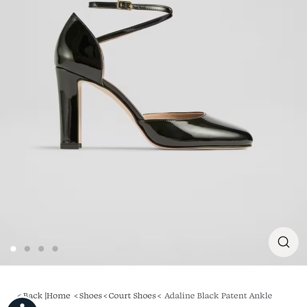 LK Bennett Adaline Black Cross-Strap Block 4” Heel Pumps 40 - Picture 3 of 9